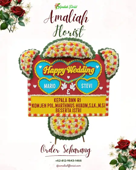 Papan Bunga Pernikahan Tanah Pak Lambik